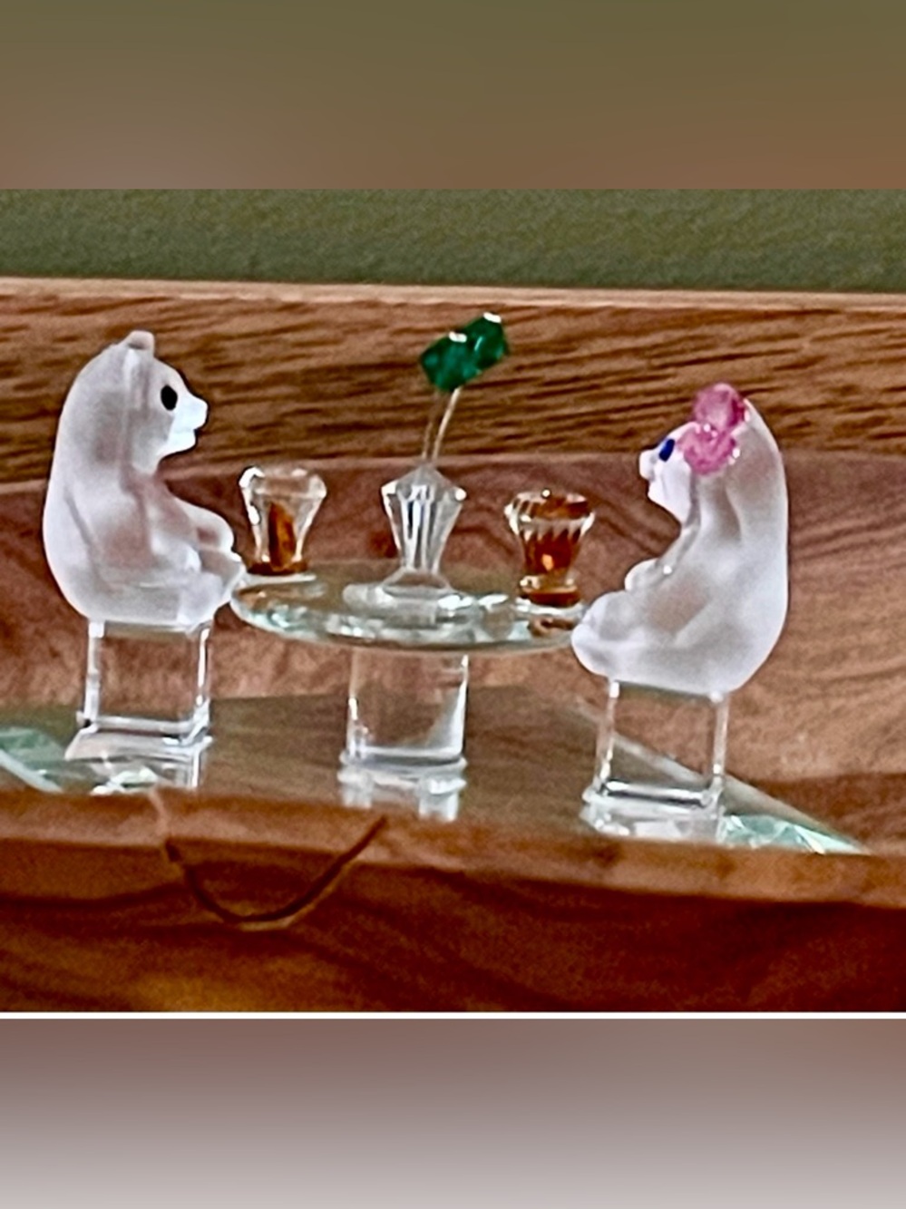Blown Glass Bear Couple Date Night